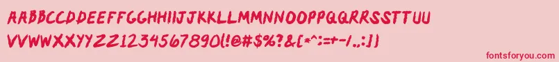Dragos Font – Red Fonts on Pink Background