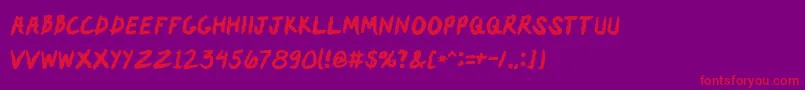 Dragos Font – Red Fonts on Purple Background