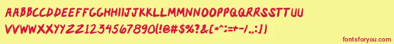 Dragos Font – Red Fonts on Yellow Background