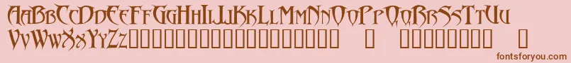 drakon Font – Brown Fonts on Pink Background