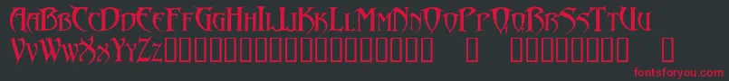 drakon Font – Red Fonts on Black Background