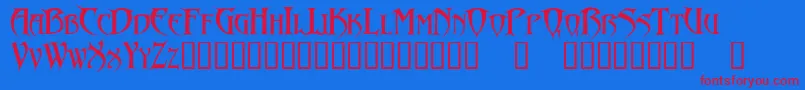 drakon Font – Red Fonts on Blue Background