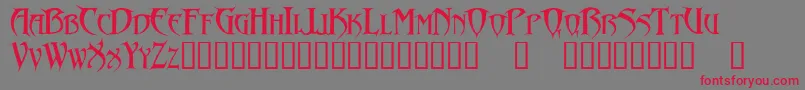 drakon Font – Red Fonts on Gray Background