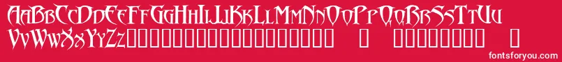 drakon Font – White Fonts on Red Background