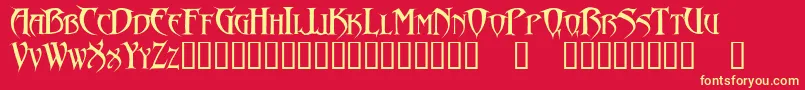 drakon Font – Yellow Fonts on Red Background
