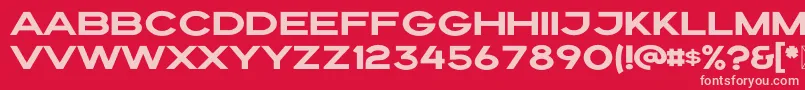 Draper Font – Pink Fonts on Red Background