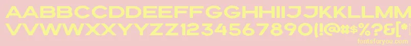 Draper Font – Yellow Fonts on Pink Background