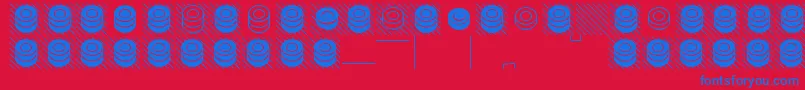 draughts Font – Blue Fonts on Red Background