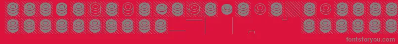draughts-Schriftart – Graue Schriften auf rotem Hintergrund
