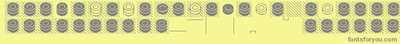 draughts Font – Gray Fonts on Yellow Background