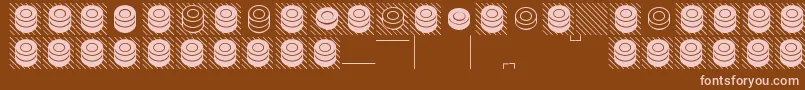 draughts Font – Pink Fonts on Brown Background