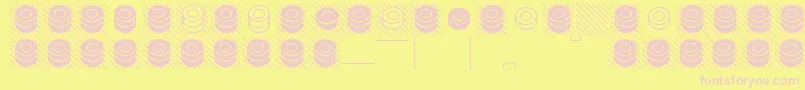 draughts Font – Pink Fonts on Yellow Background