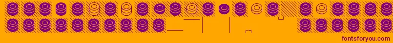 draughts Font – Purple Fonts on Orange Background