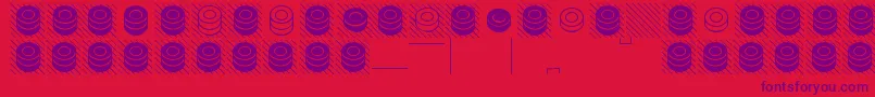draughts Font – Purple Fonts on Red Background