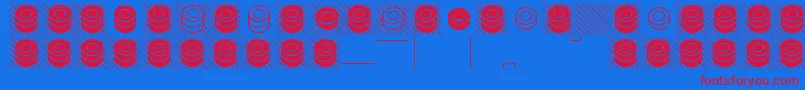 draughts Font – Red Fonts on Blue Background