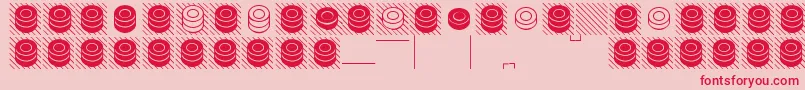 draughts Font – Red Fonts on Pink Background