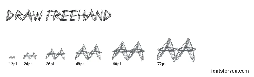 Размеры шрифта Draw Freehand