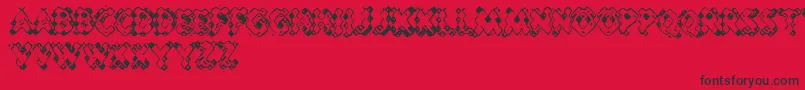 PessimisticLines Font – Black Fonts on Red Background