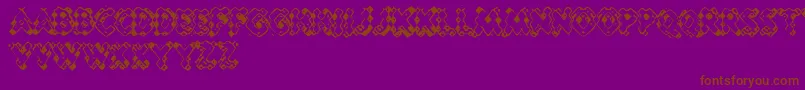 PessimisticLines Font – Brown Fonts on Purple Background