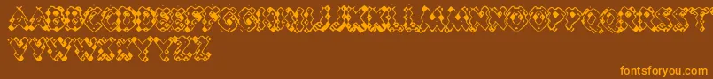En savoir plus sur la police PessimisticLines Police PessimisticLines – polices orange sur fond brun