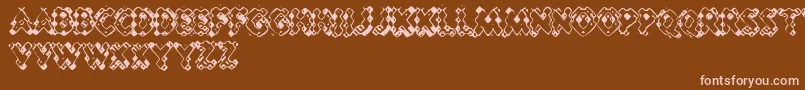 PessimisticLines Font – Pink Fonts on Brown Background
