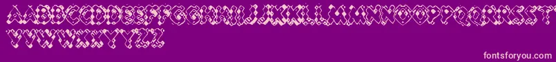 PessimisticLines Font – Pink Fonts on Purple Background