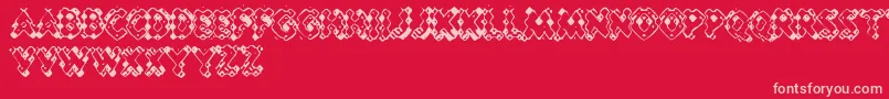 PessimisticLines Font – Pink Fonts on Red Background