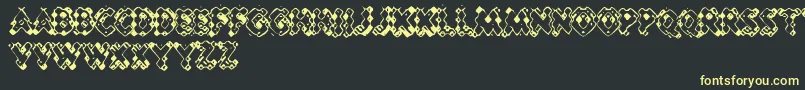 PessimisticLines Font – Yellow Fonts on Black Background