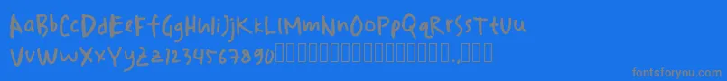 drawersketches Font – Gray Fonts on Blue Background