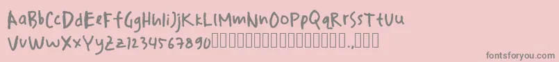 drawersketches Font – Gray Fonts on Pink Background