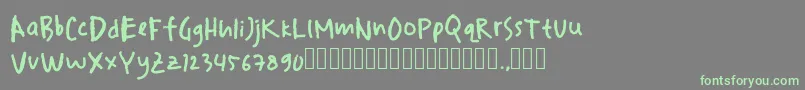 drawersketches Font – Green Fonts on Gray Background