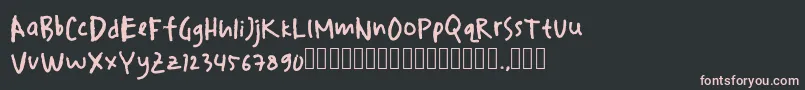 drawersketches Font – Pink Fonts on Black Background