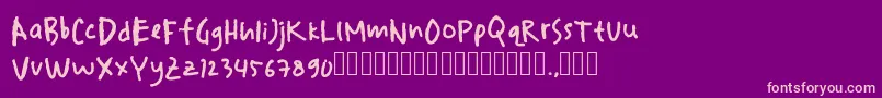 drawersketches Font – Pink Fonts on Purple Background