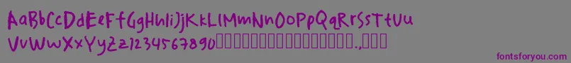drawersketches Font – Purple Fonts on Gray Background