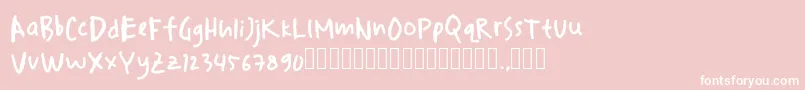 drawersketches Font – White Fonts on Pink Background