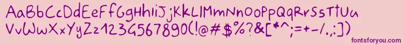 fuente Drawgio Sans – Fuentes Moradas Sobre Fondo Rosa