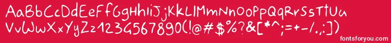 Drawgio Sans Font – White Fonts on Red Background