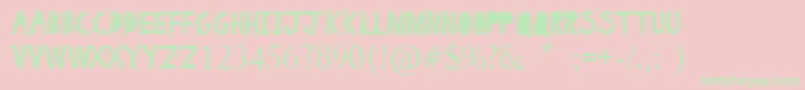 Drawing Pad Font – Green Fonts on Pink Background