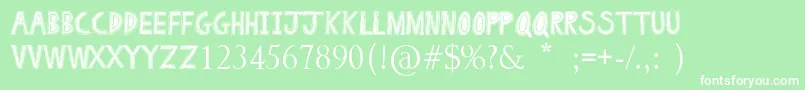 Drawing Pad Font – White Fonts on Green Background