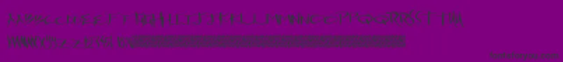 フォントDrawingMachine – 紫の背景に黒い文字