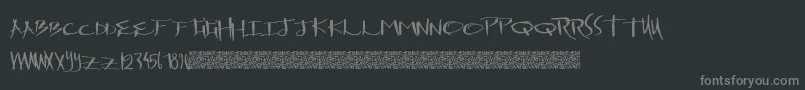 DrawingMachine Font – Gray Fonts on Black Background