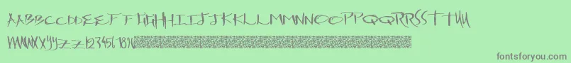 DrawingMachine Font – Gray Fonts on Green Background