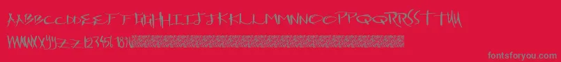fuente DrawingMachine – Fuentes Grises Sobre Fondo Rojo