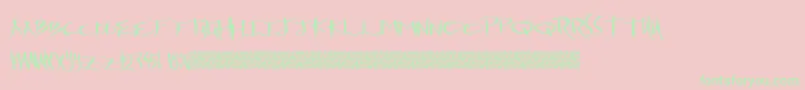 DrawingMachine Font – Green Fonts on Pink Background