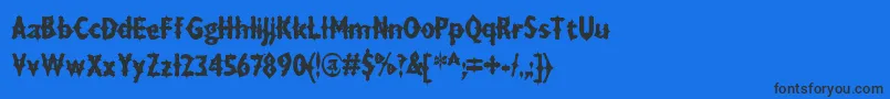 DRAXLA   Font – Black Fonts on Blue Background