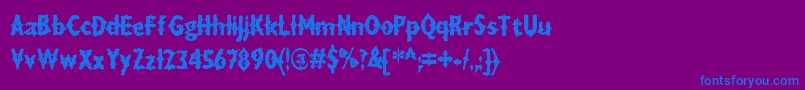 DRAXLA   Font – Blue Fonts on Purple Background