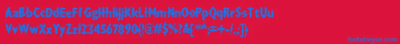 DRAXLA   Font – Blue Fonts on Red Background