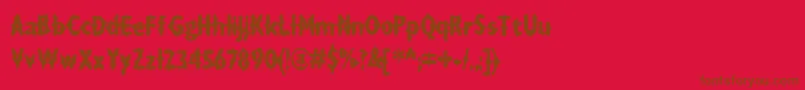 fuente DRAXLA   – Fuentes Marrones Sobre Fondo Rojo