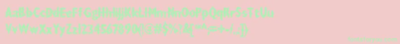DRAXLA   Font – Green Fonts on Pink Background
