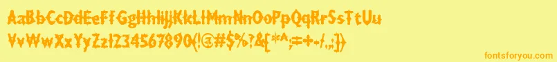 DRAXLA   Font – Orange Fonts on Yellow Background